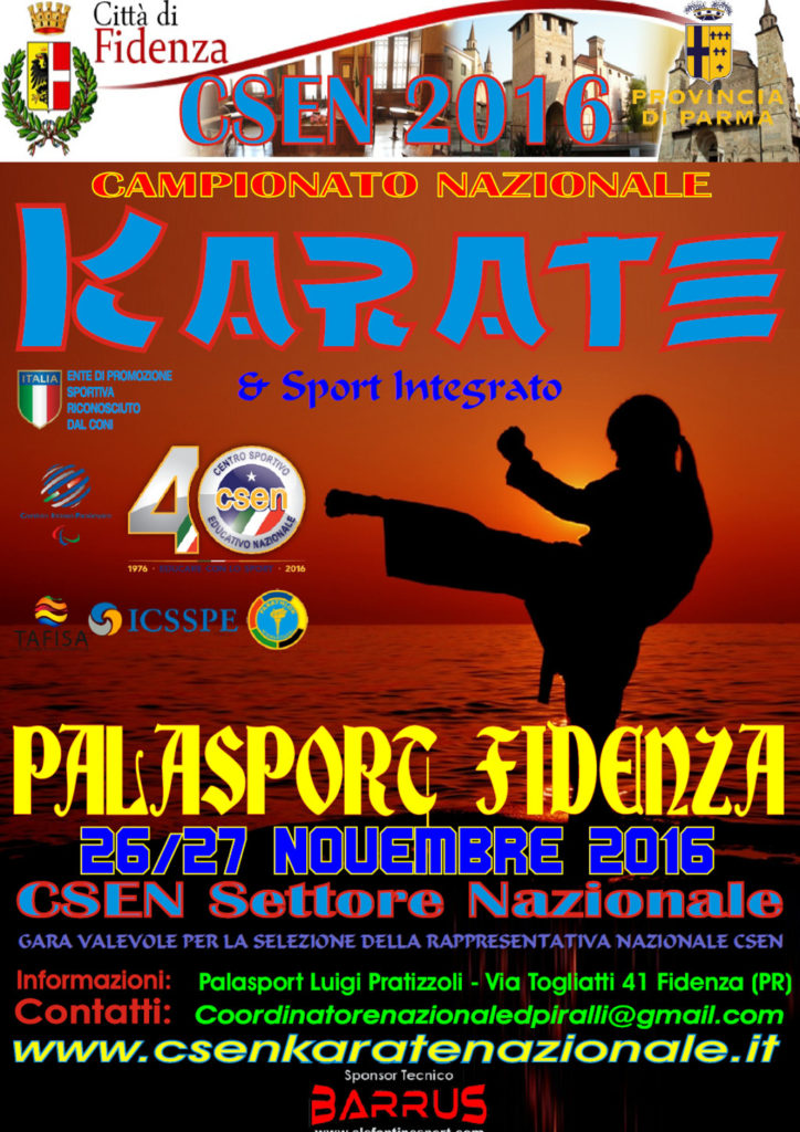 Campionato Nazionale Karate 2016 – Città di Fidenza